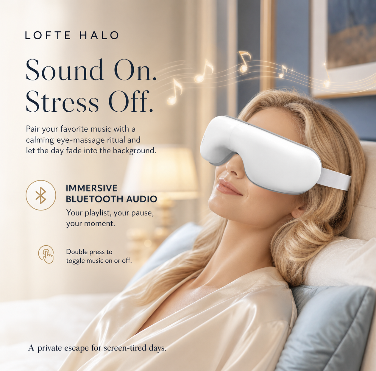 LOFTE Halo immersive audio eye massager